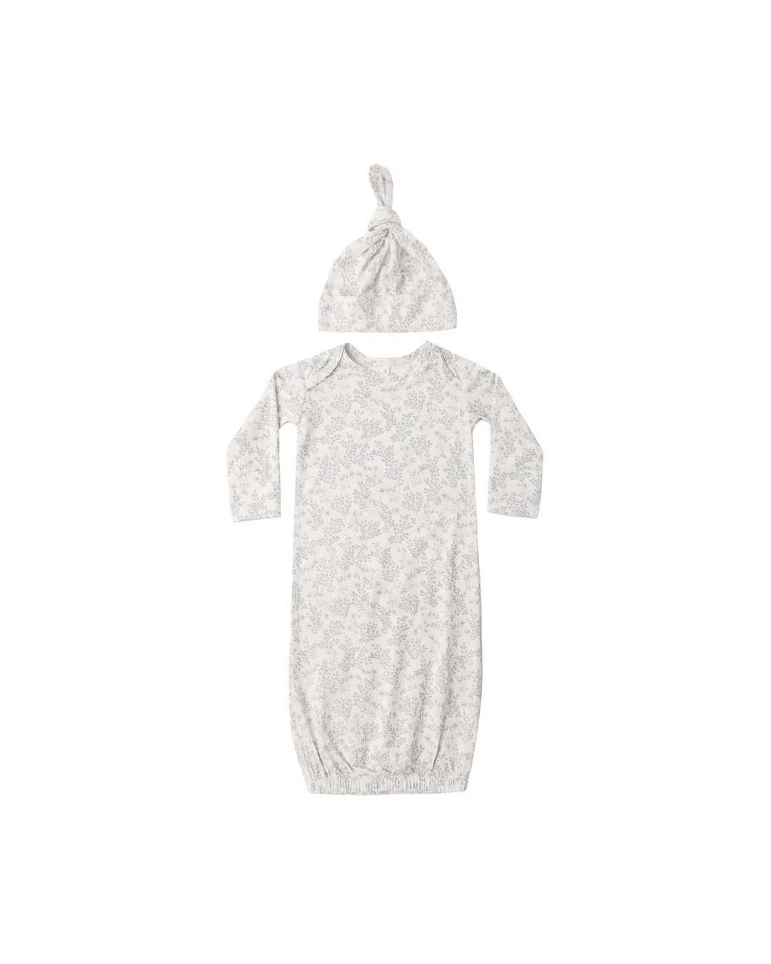 BAMBOO BABY GOWN + HAT SET || CLOUD FLORAL