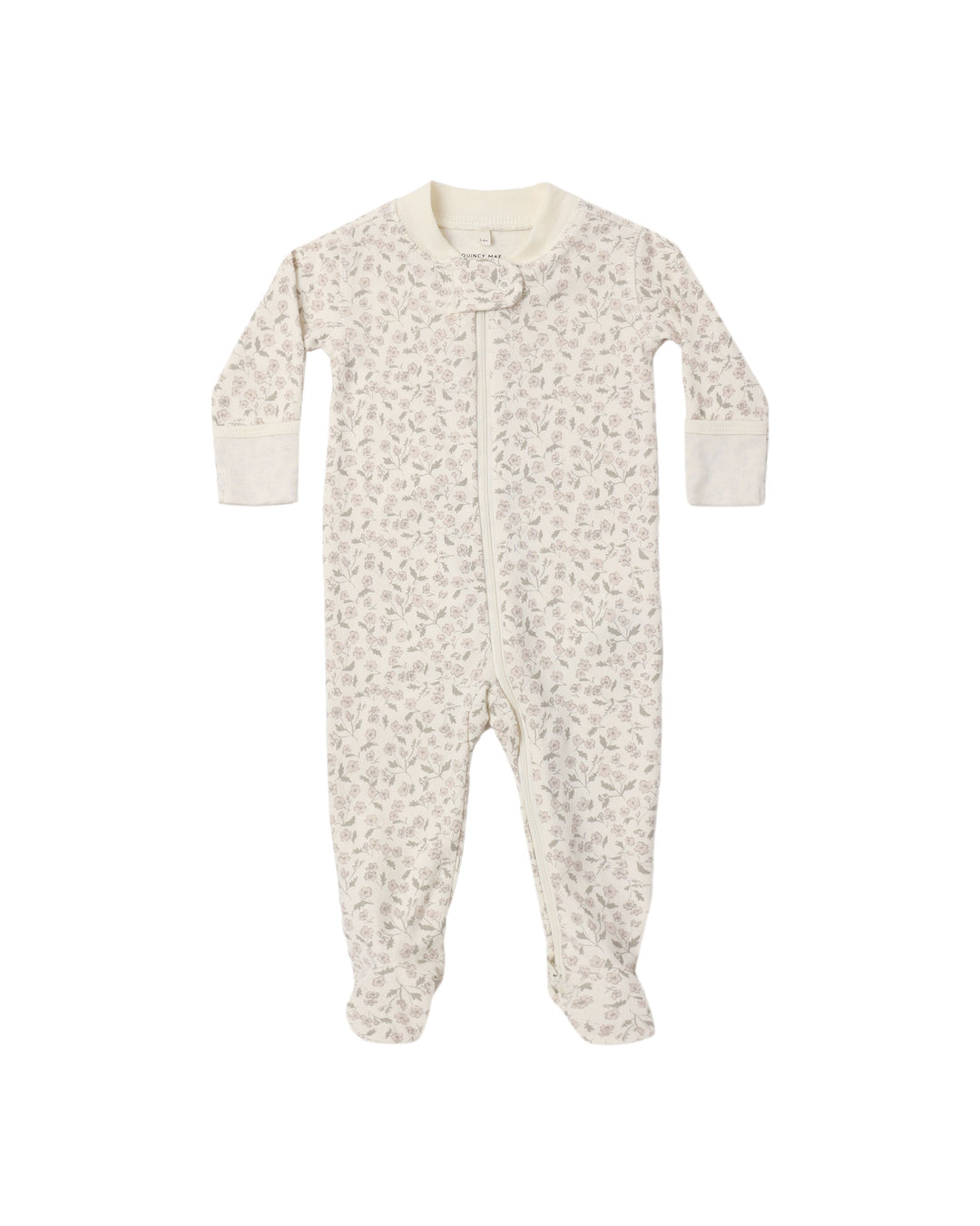 zip long sleeve sleeper footie || floret