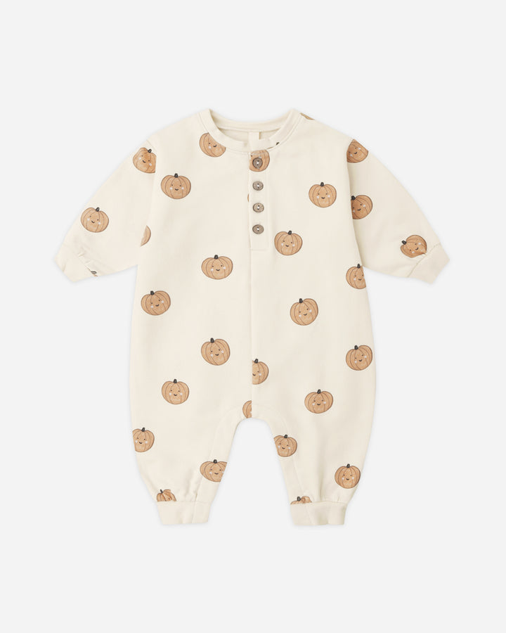relaxed fleece jumpsuit || pumpkins