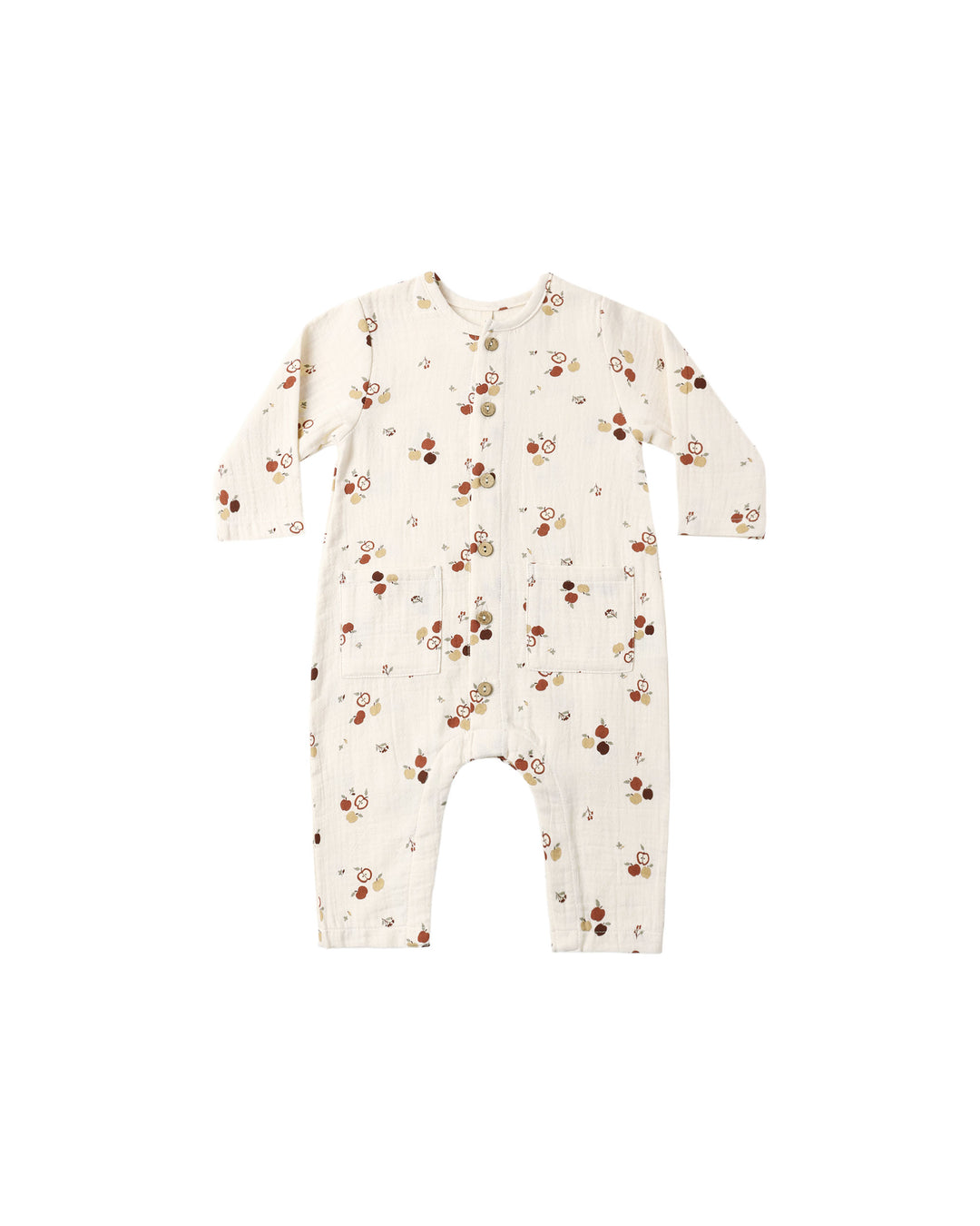 pocketed woven jumpsuit || apples