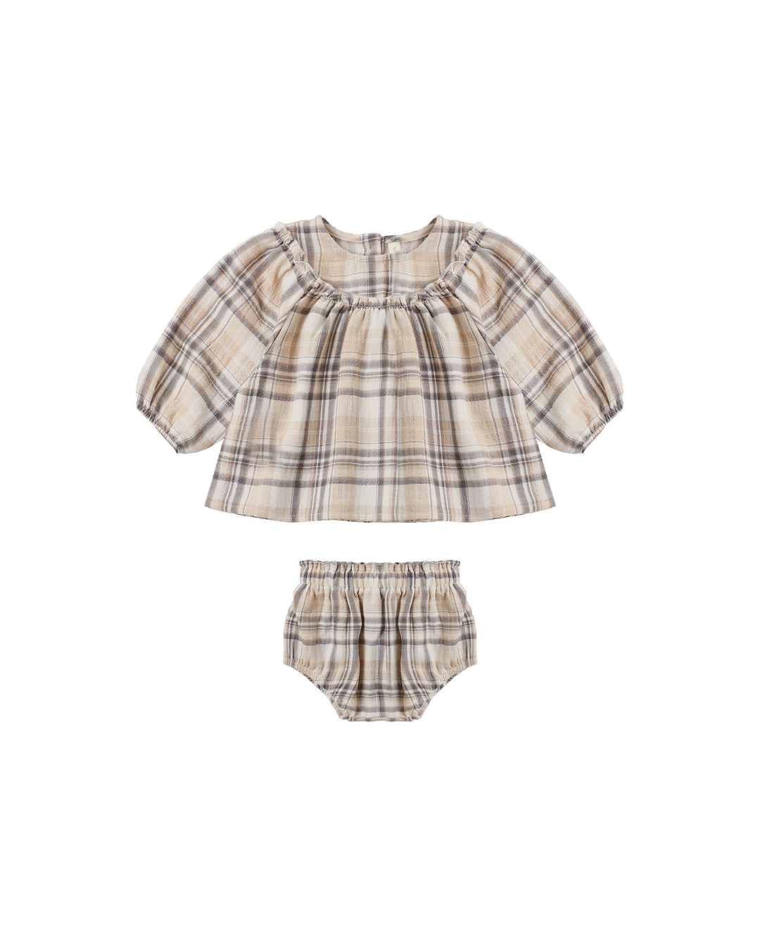 mia top + bloomer set || fall plaid