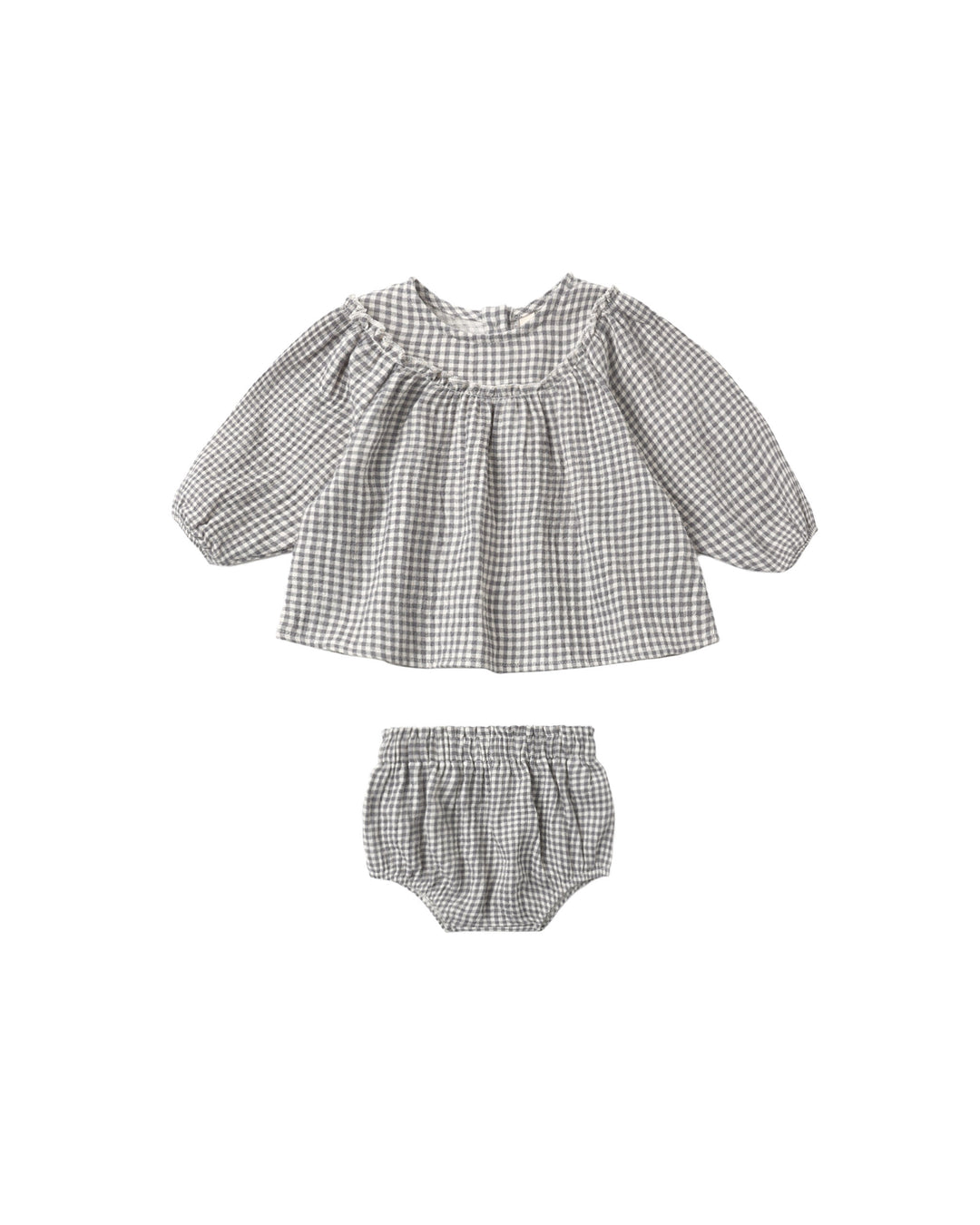 mia top + bloomer set || midnight gingham