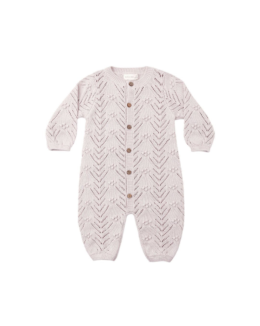 long sleeve bubble romper || lilac mist