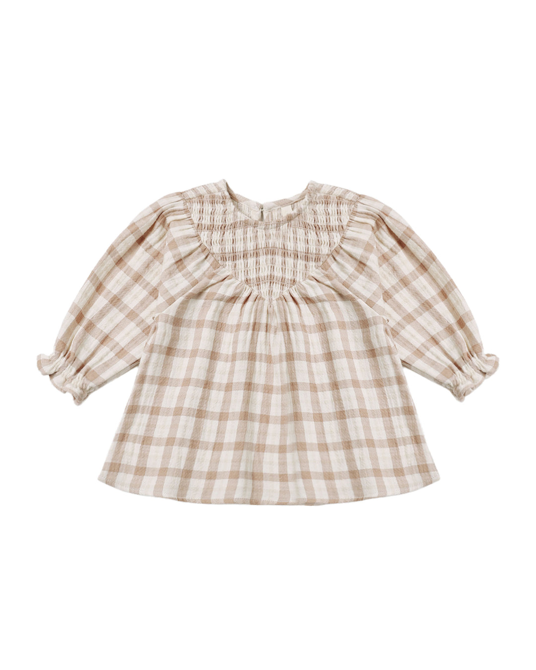 V SMOCKED DRESS || RUSTIC PLAID