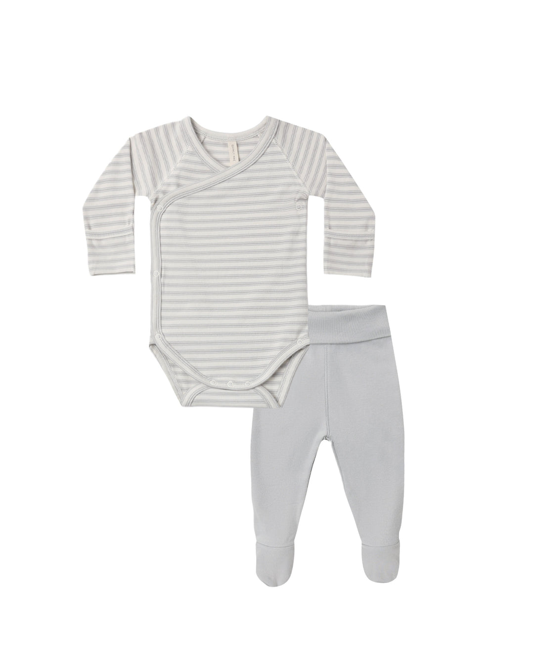 SIDE SNAP BODYSUIT + PANT SET || CLOUD STRIPE