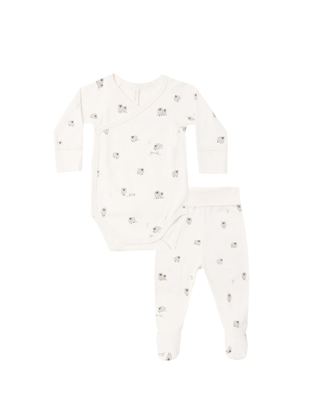SIDE SNAP BODYSUIT + PANT SET || SHEEP