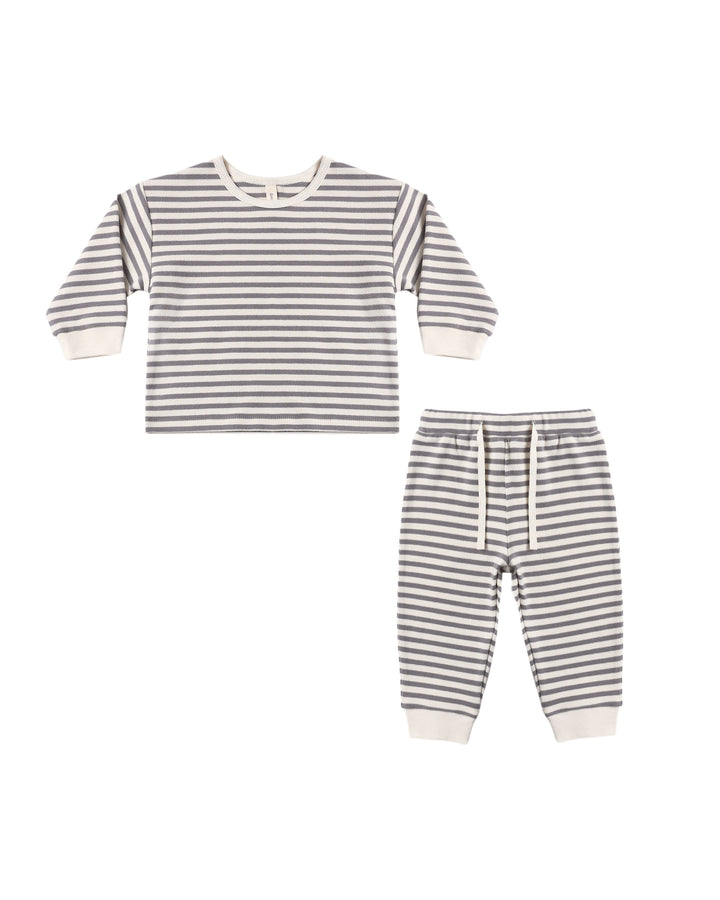 COZY SET || SLATE STRIPE