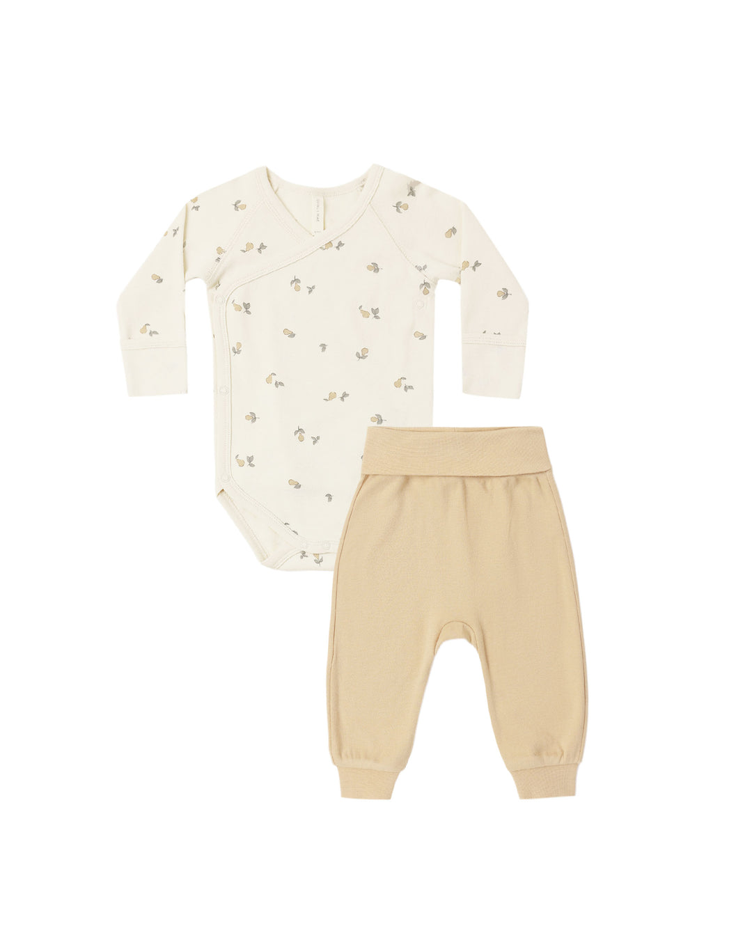 side snap bodysuit + pant set || pears