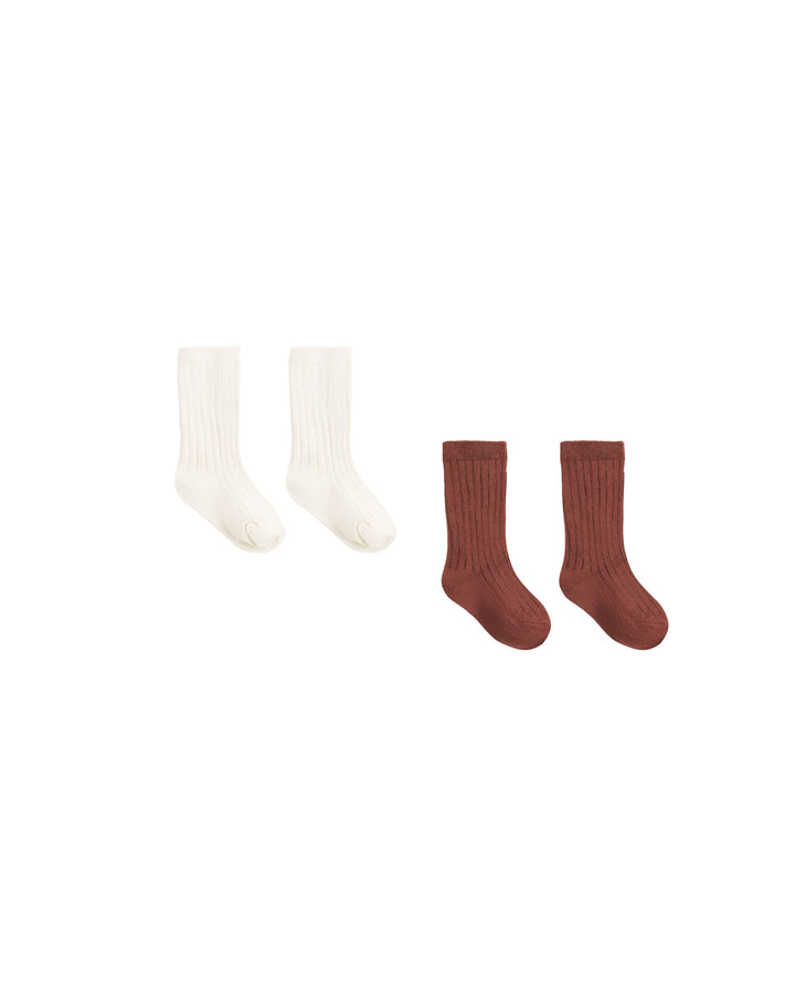 socks set || natural, redwood