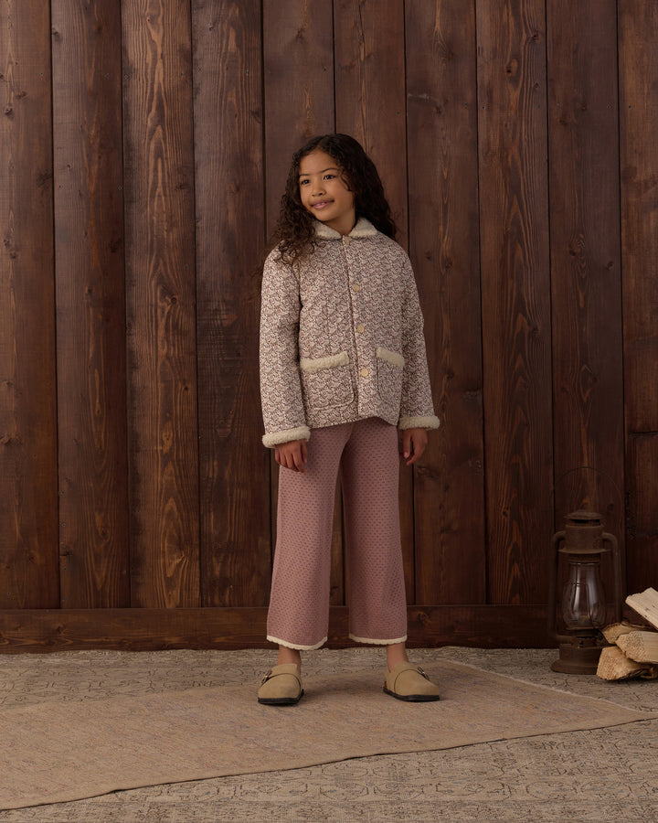 POINTELLE KNIT PANT || ROSEWOOD