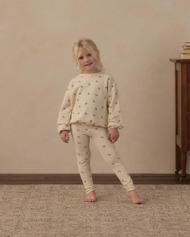 spongey knit set || butterfly ditsy