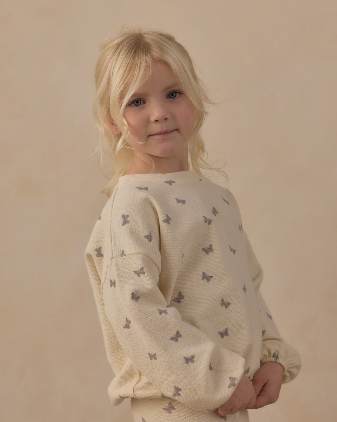 spongey knit set || butterfly ditsy