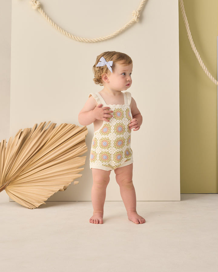CROCHET ROMPER || CITRON DAISY CHECK