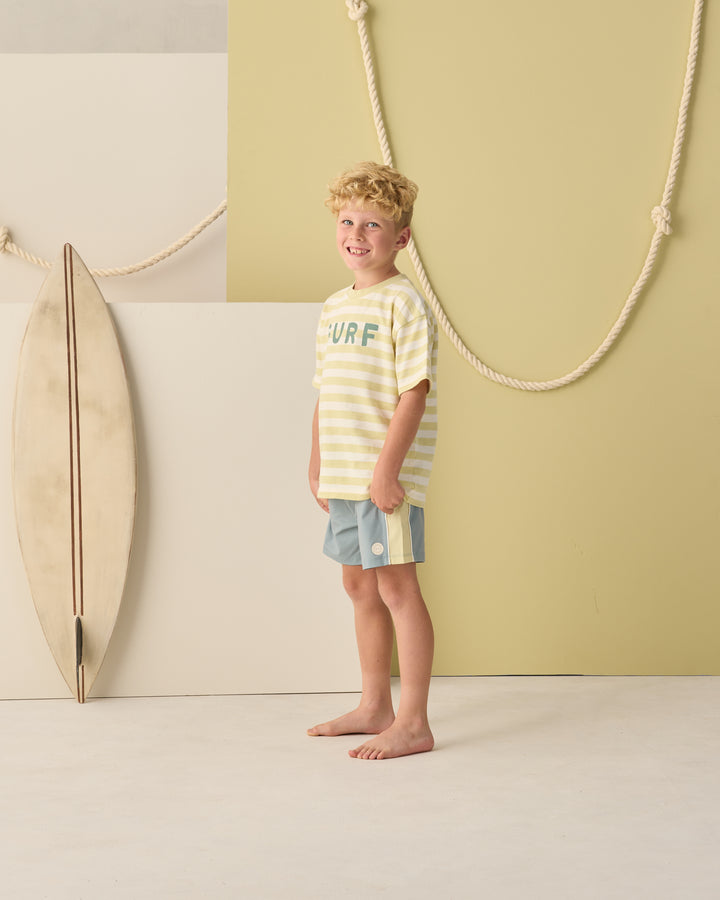 PANELED BOARDSHORT || SEA GREEN