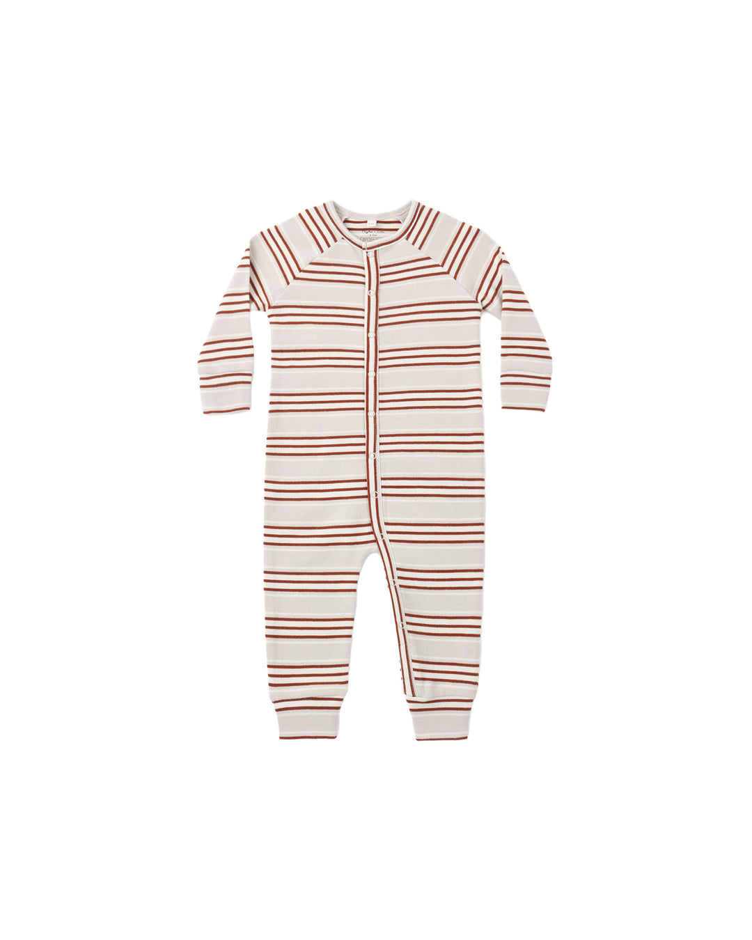 organic long john pajamas || holiday stripe