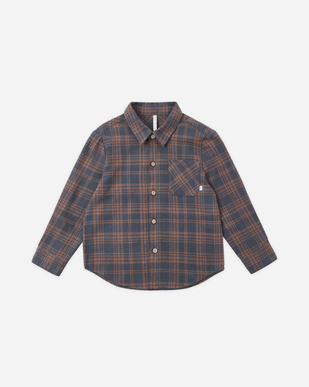 COLLARED LONG SLEEVE SHIRT || MIDNIGHT PLAID