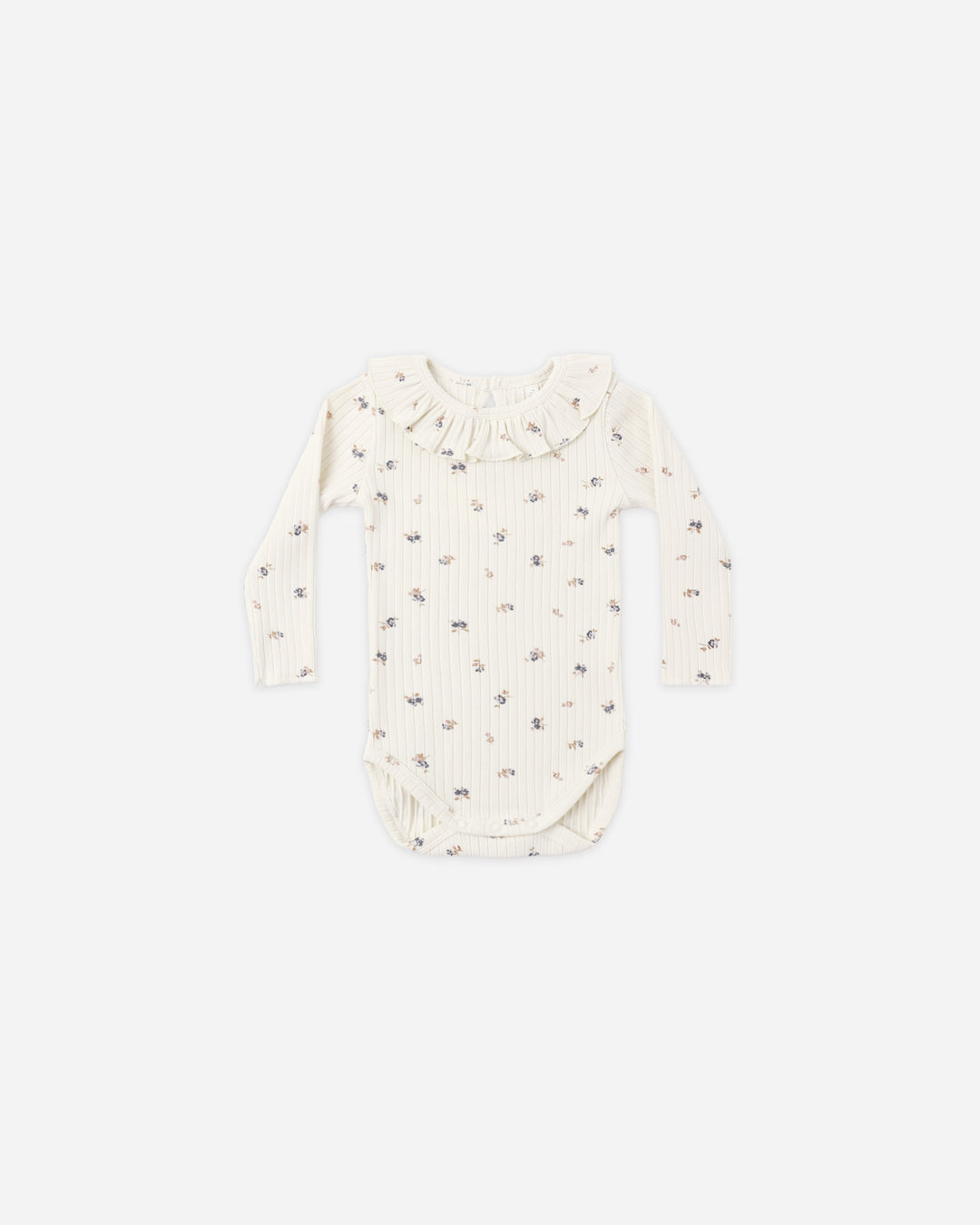 RUFFLE COLLAR BODYSUIT || NATURAL DITSY
