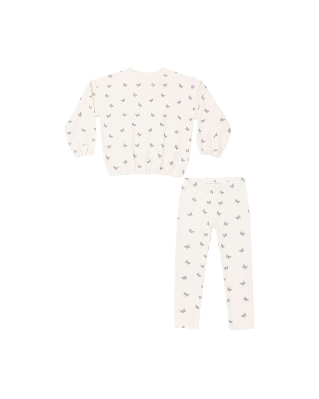 spongey knit set || butterfly ditsy