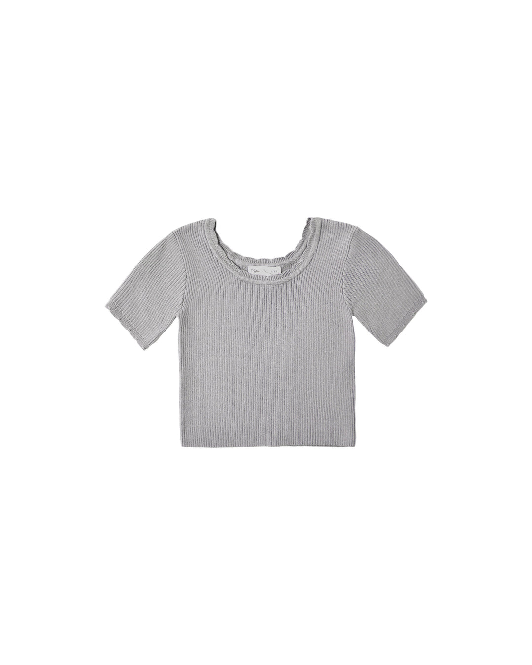 scallop tee || dusty blue