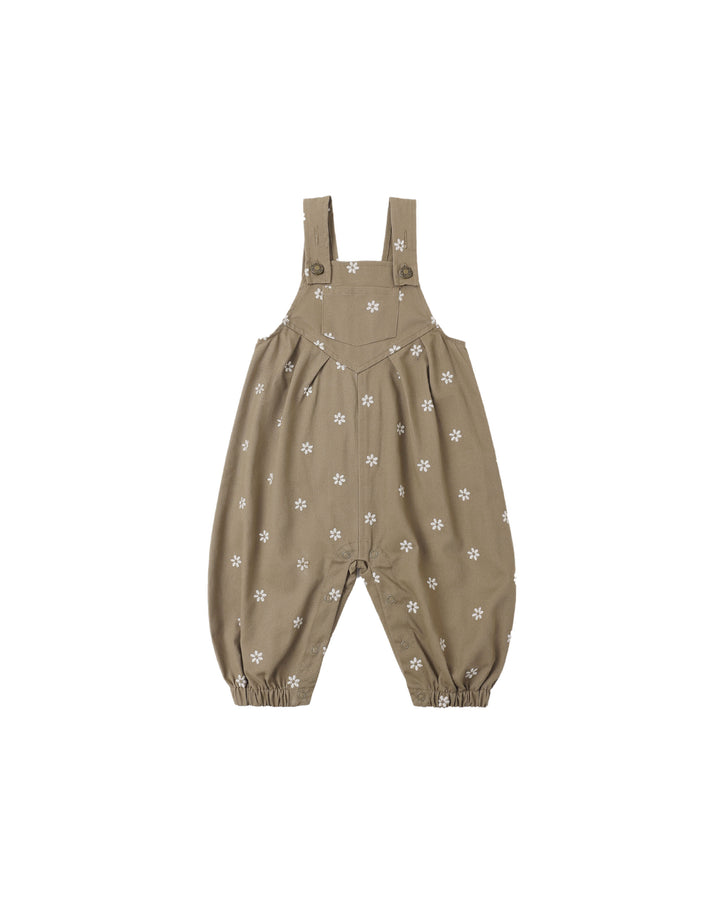 vintage overall || embroidered daisies