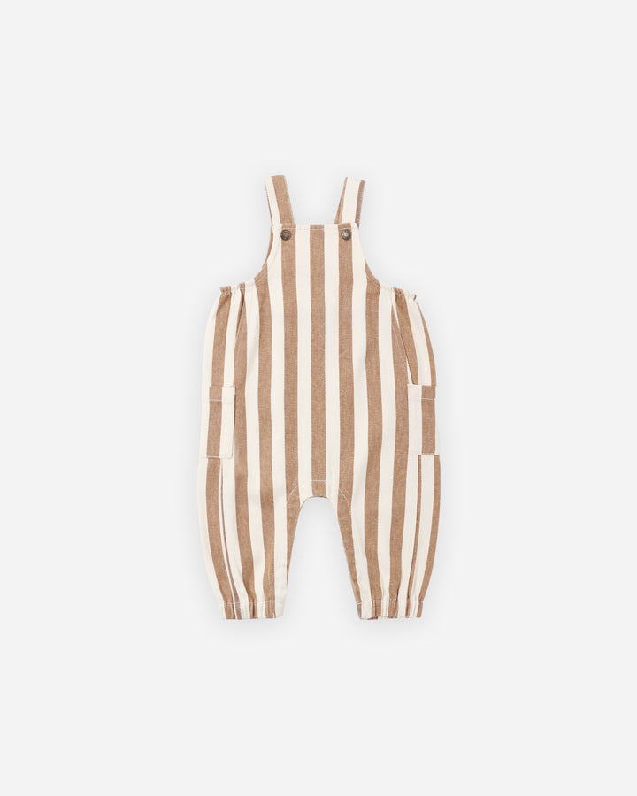 CARGO BABY OVERALL || FAWN PINSTRIPE