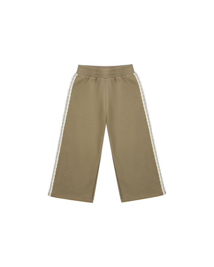 wide leg sweatpants || olive