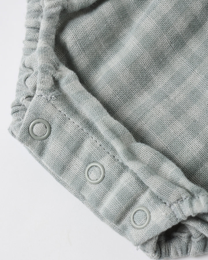 MAYA ROMPER || GREEN GINGHAM