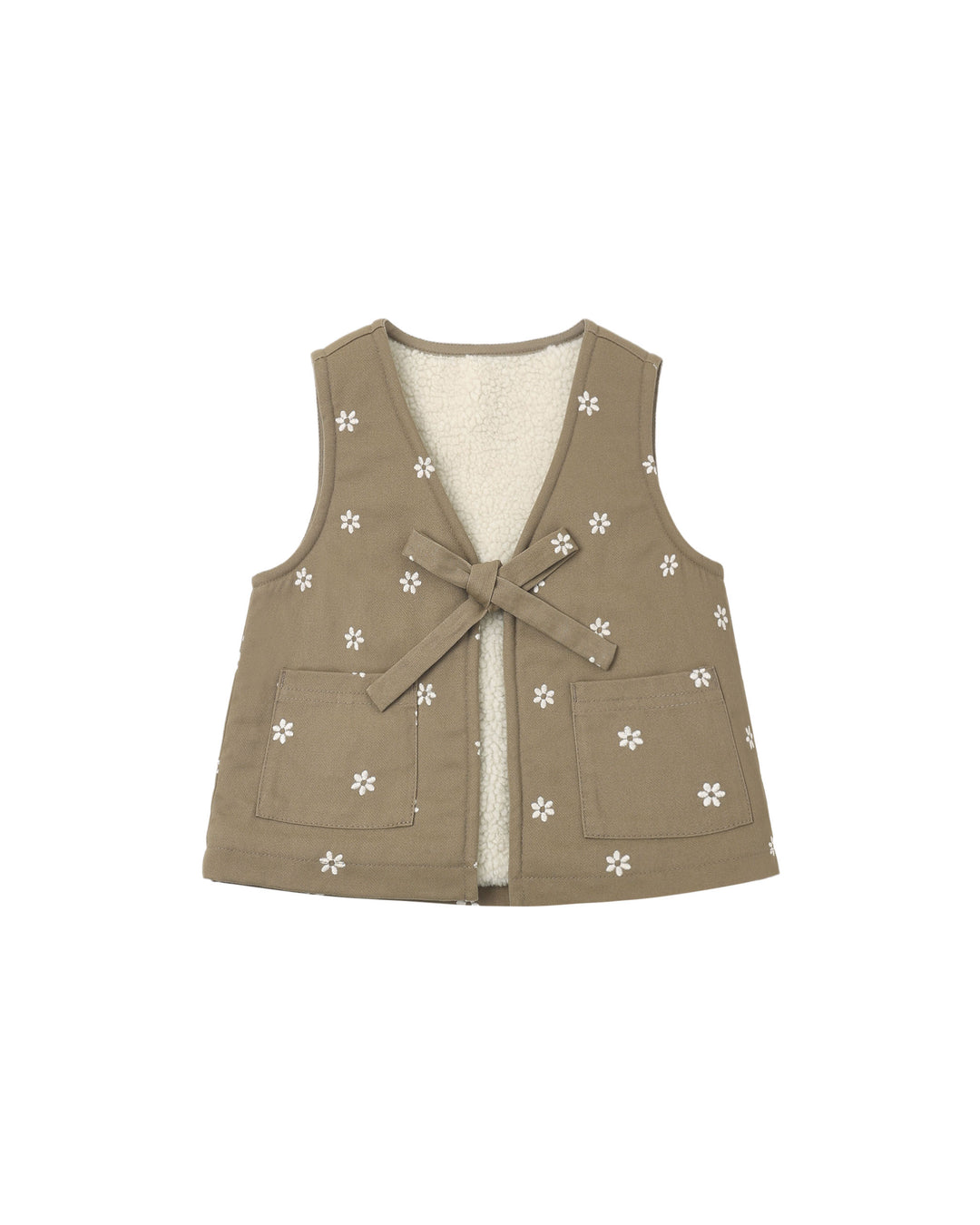 utility vest || embroidered daisies