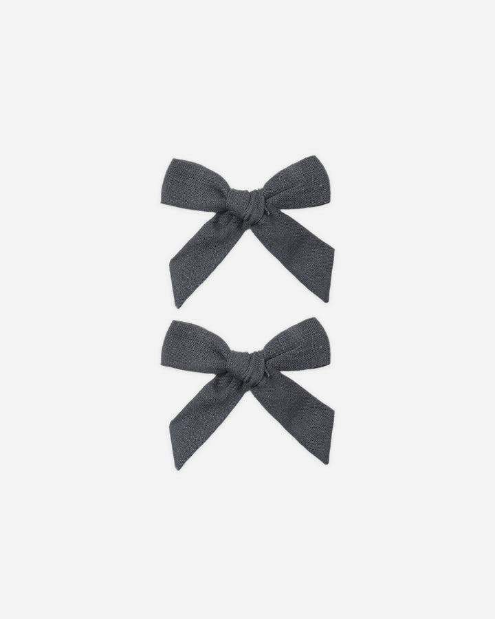 bows, set of 2 || midnight