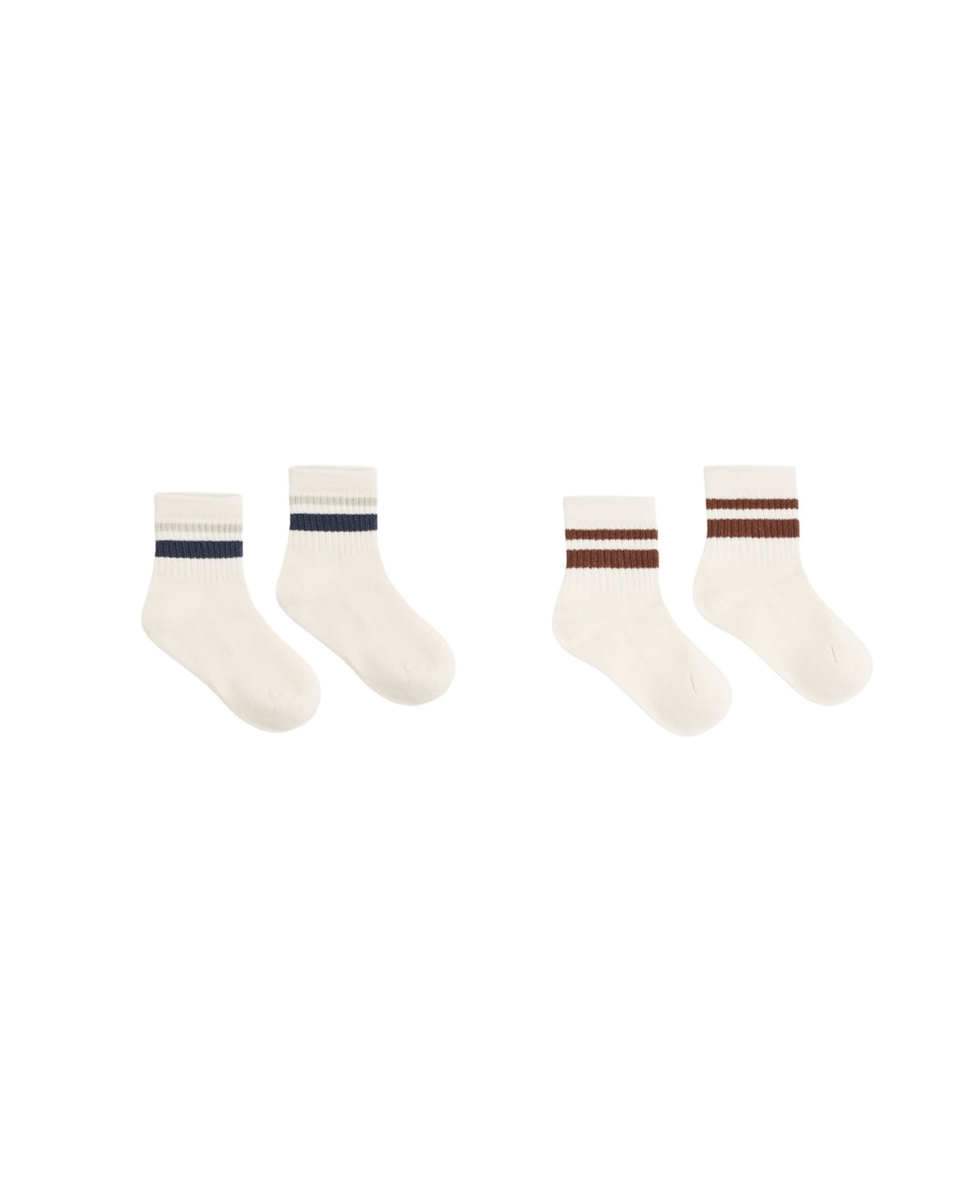 stripe socks 2-pack || fog, mulberry