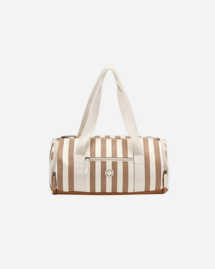 duffle bag || fawn pinstripe