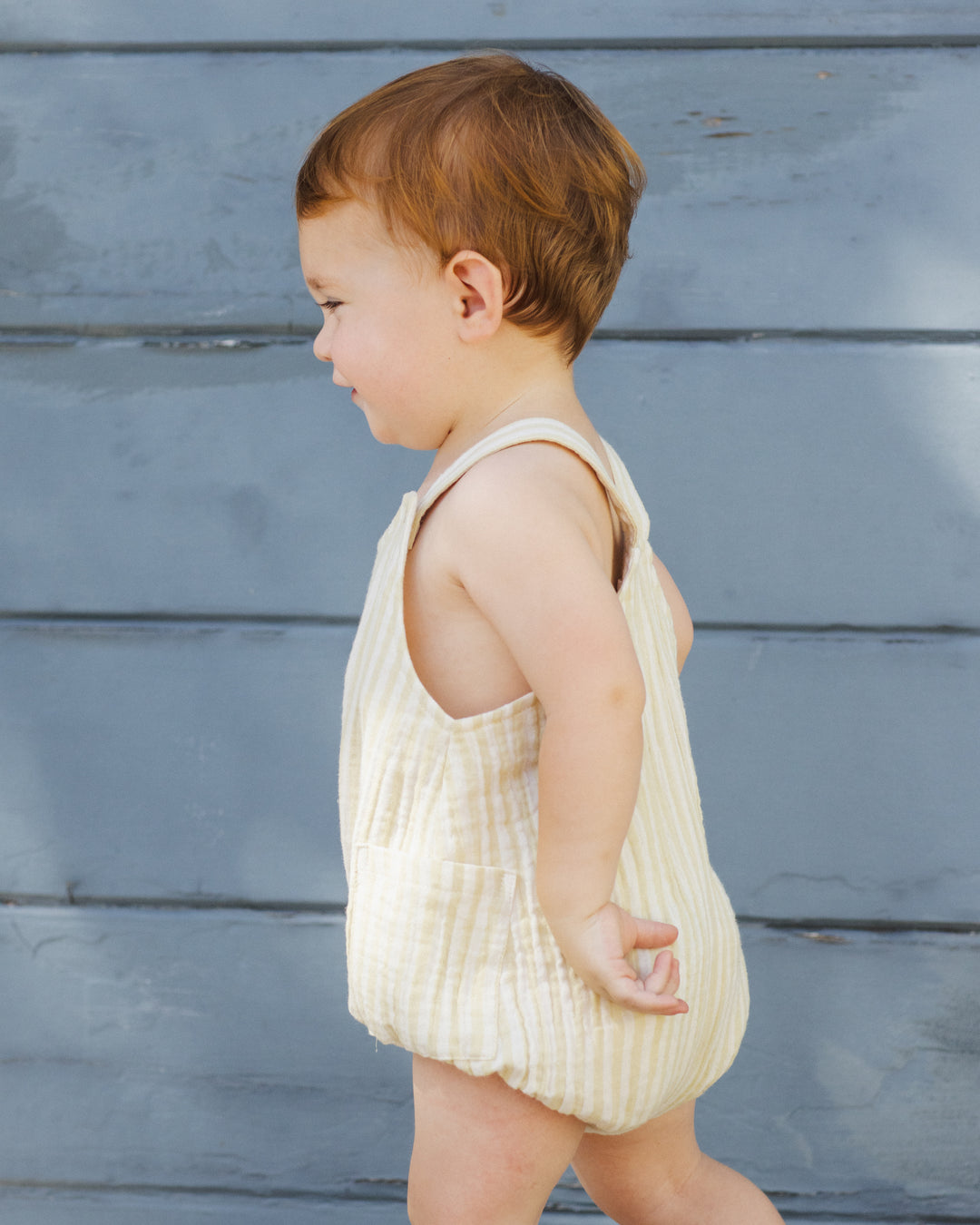 LOU ROMPER || CITRON STRIPE