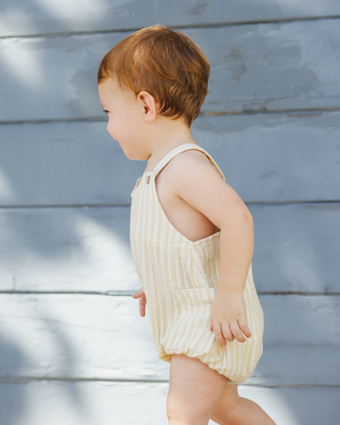 LOU ROMPER || CITRON STRIPE