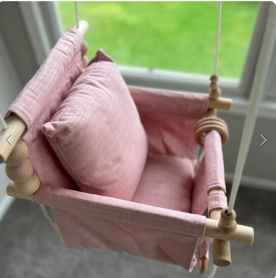 DELUXE INDOOR HIGH BACK SWING || PINK