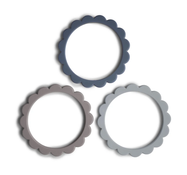 FLOWER TEETHING BRACELET 3-PACK