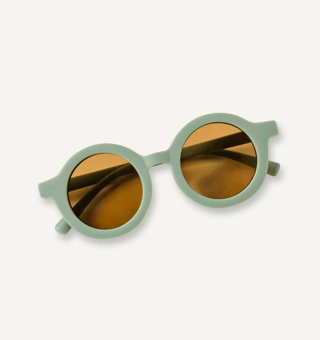 toddler round sunglasses || sage
