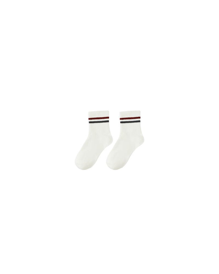 STRIPE SOCKS, 2-PACK || IVORY, NAVY