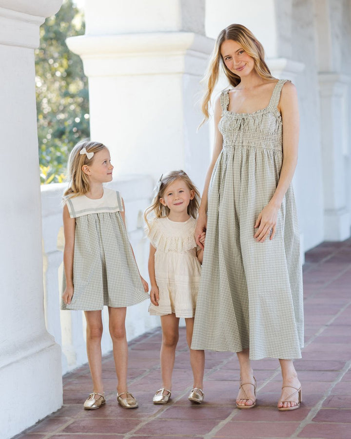 DAISY DRESS || EUCALYPTUS CHECK