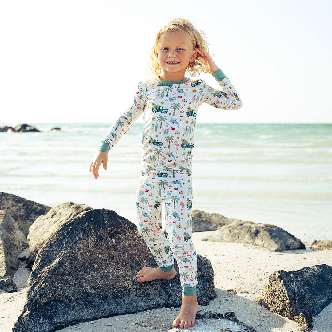 HOLIDAY BAMBOO KIDS PAJAMAS || COASTAL CHRISTMAS