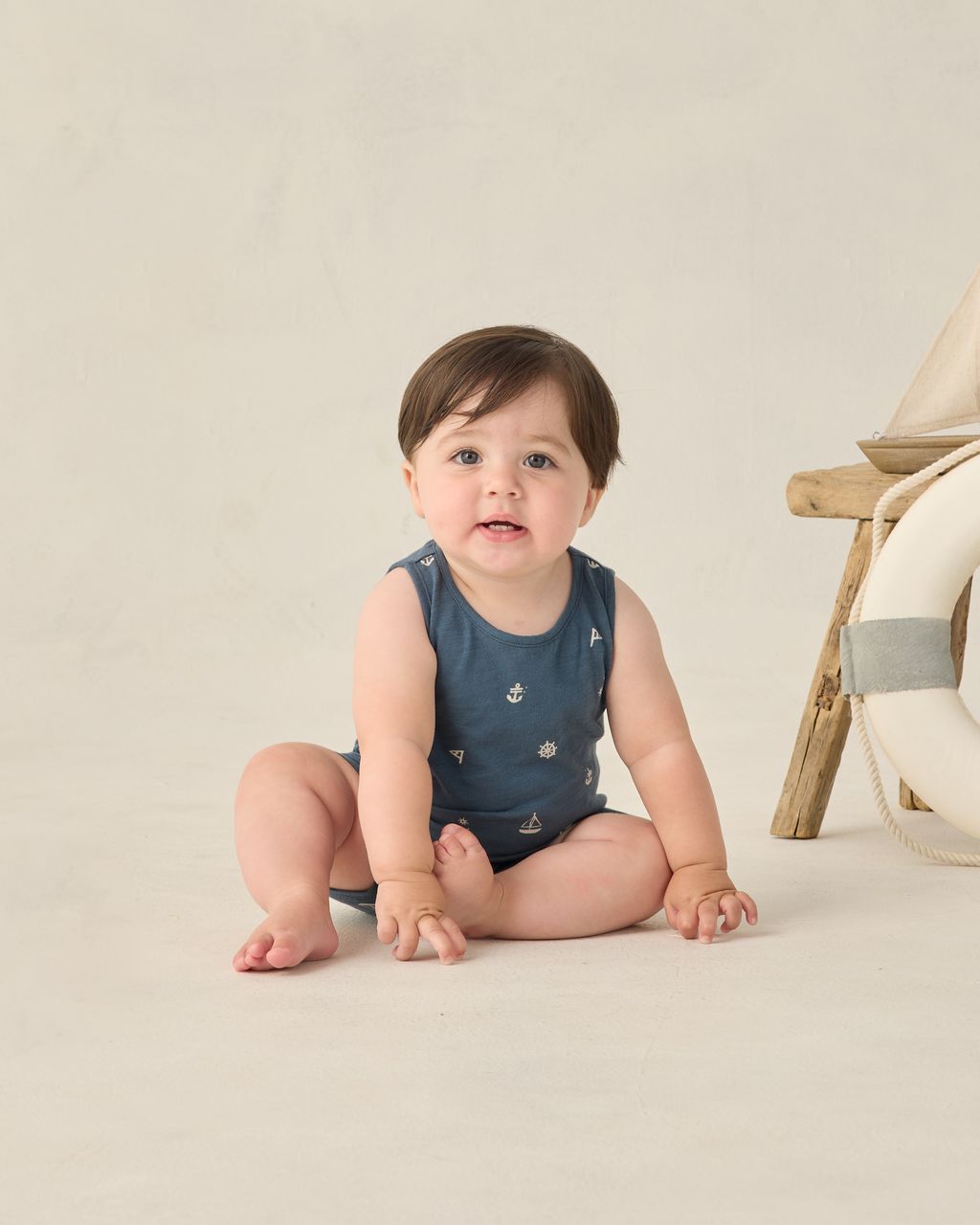 SLEEVELESS ONE-PIECE || MARITIME