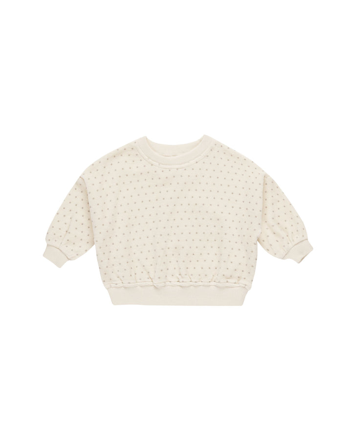 VELOUR RELAXED SWEATSHIRT || POLKA DOT