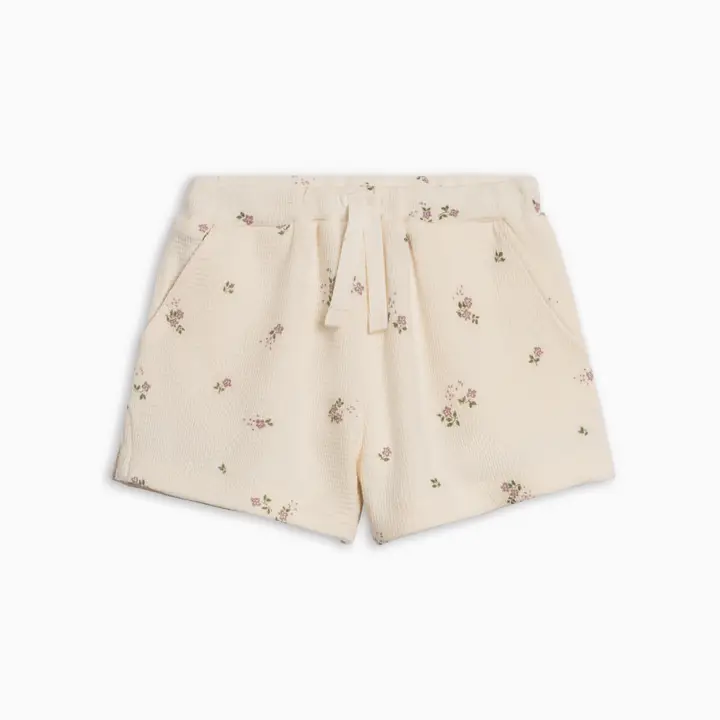 AVERY WAFFLE SHORTS || SYLVA FLORAL + FOG + FERN