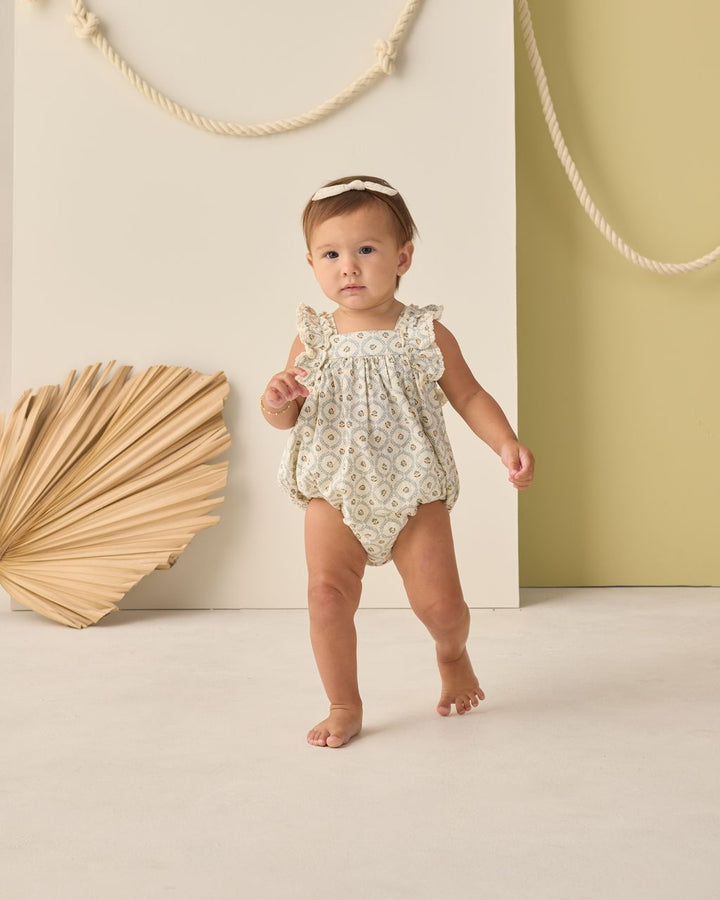 MAYA ROMPER || GREEN FLEUR
