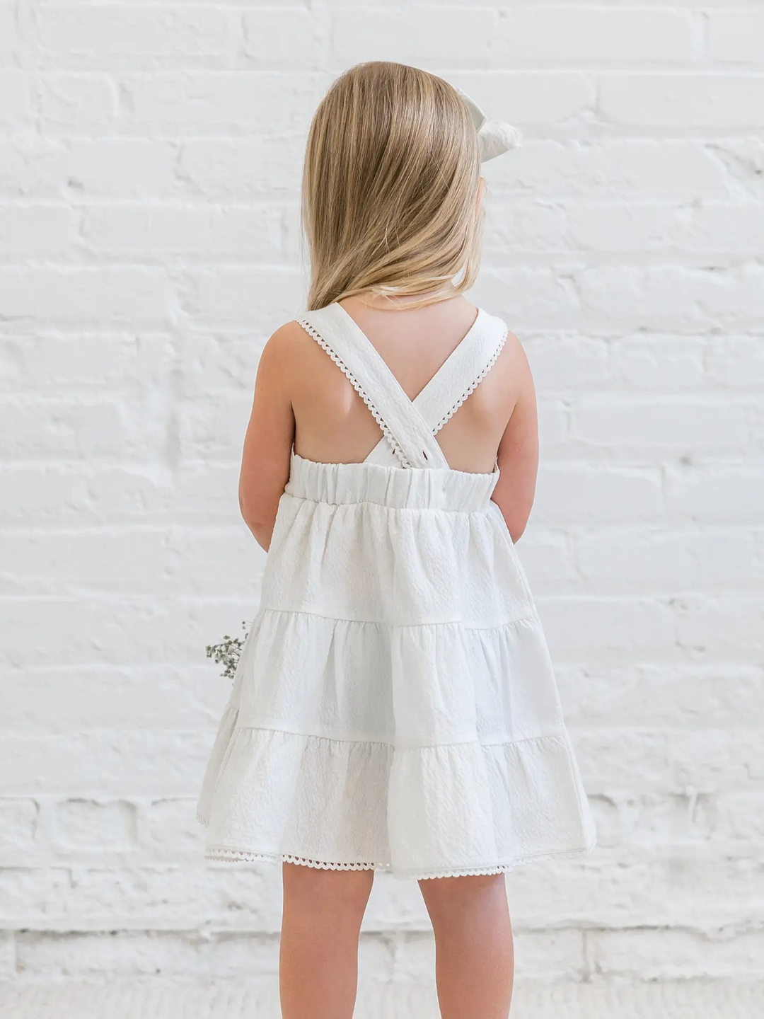 ZOEY SEERSUCKER TIERED DRESS || COCONUT