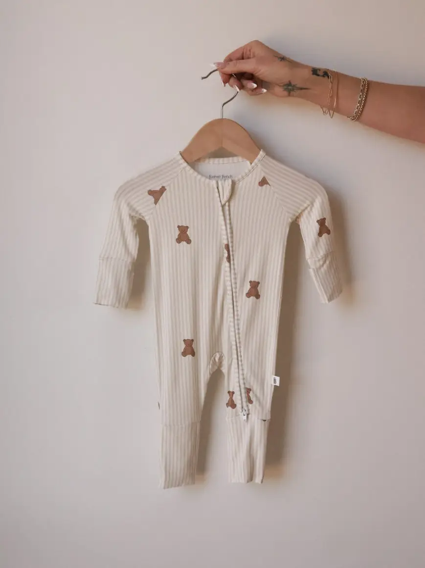 BAMBOO ZIP PJS || TEDDY