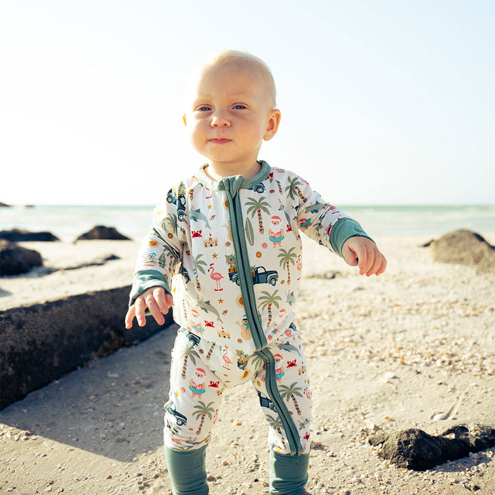 HOLIDAY BAMBOO BABY PAJAMAS || COASTAL CHRISTMAS