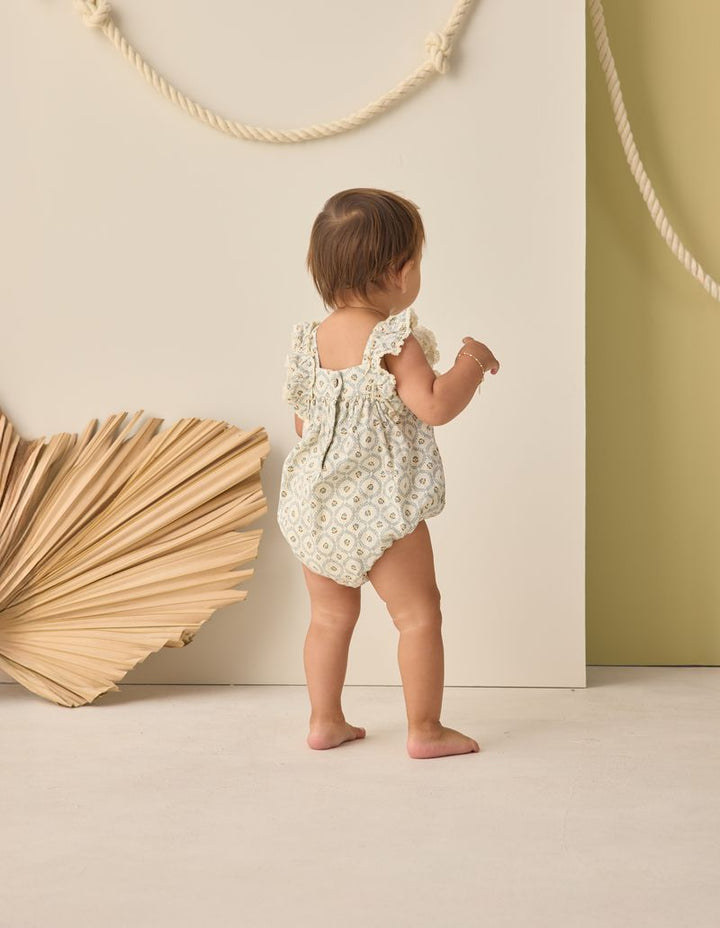 MAYA ROMPER || GREEN FLEUR