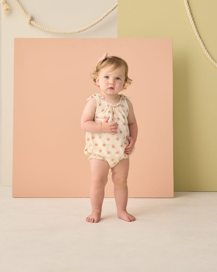 SHOULDER TIE BUBBLE || PEACHES