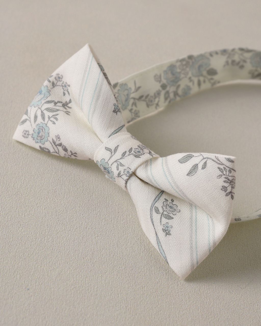 BOW TIE || FRENCH FLORAL STRIPE