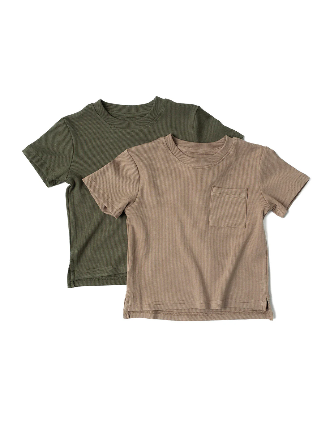 RIBBED TEE || DARK MOSS